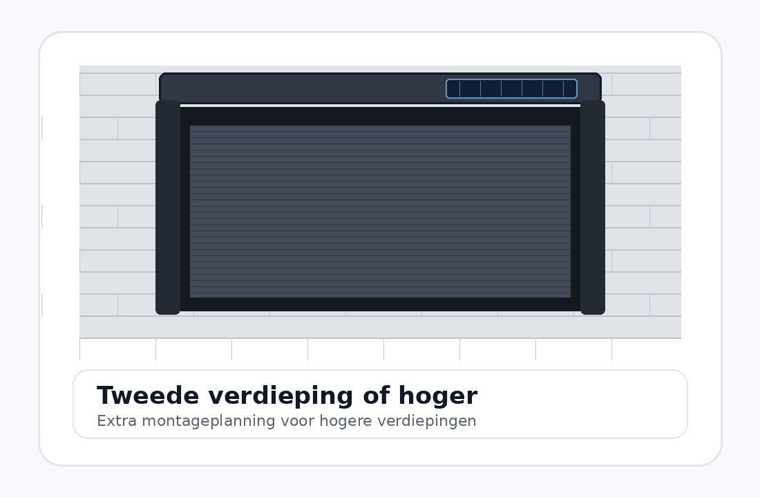 Tweede verdieping of hoger