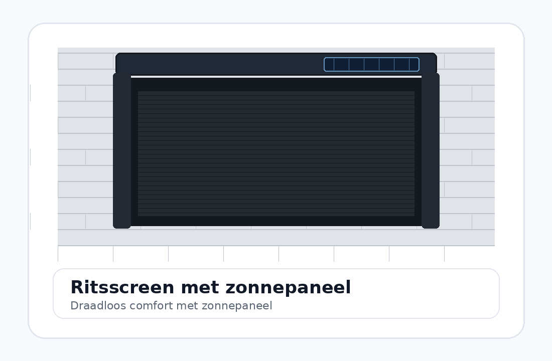 Ritsscreen met zonnepaneel
